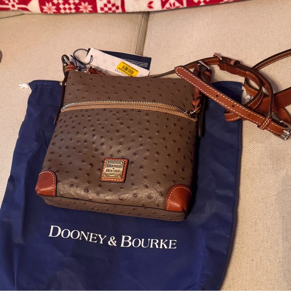 Dooney & Bourke Brown and Tan Crossbody Bag